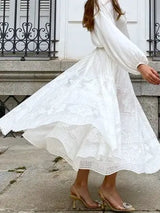 Women Elegant Lace Mesh Swing Skirt By Rosa Clothing