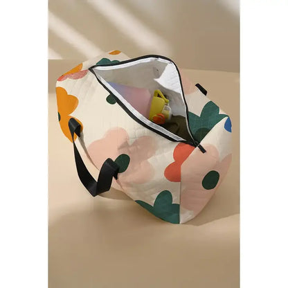 Women Flower Print Large Duffel Bag