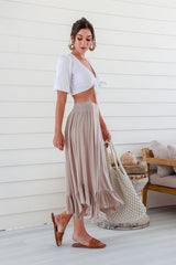 Women Ruffle Midi skirt By Sanctum The Label