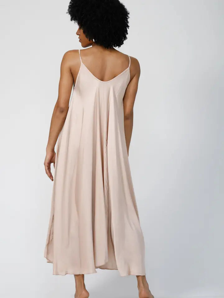 Women Flowy Oversized Dress Midi By Silk & Salt