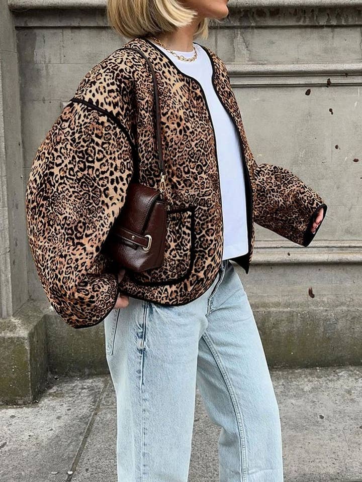 Women Leopard jacket