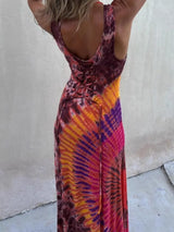 Women Tie Dye Maxi Dress