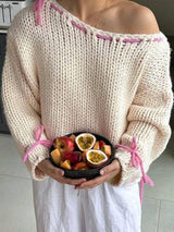 Women Sweater Lace Detail