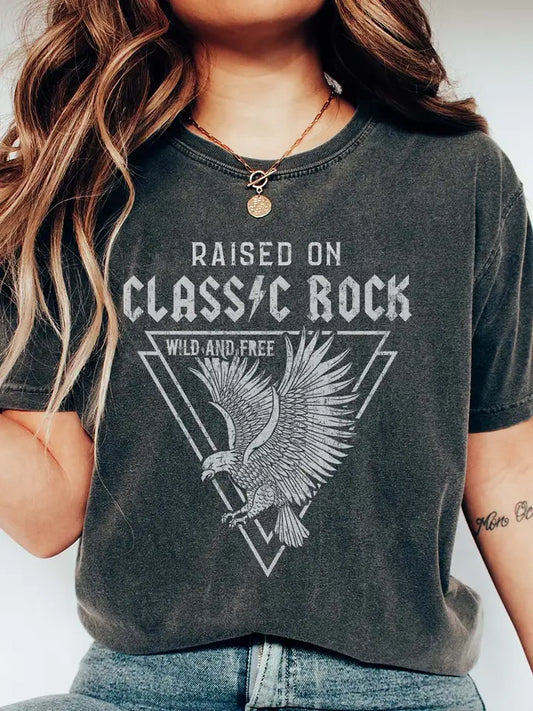 Women T shirt Classic Rock Graphic