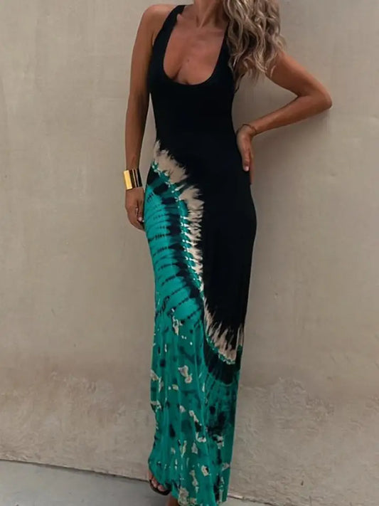 Women Tie Dye Maxi Dress
