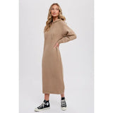 Women Long Sleeve Hoodie Maxi Dress