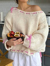 Women Sweater Lace Detail