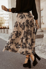 Women Skirt Floral Leaves Embroidered High Waist Skirt By Lovesoft