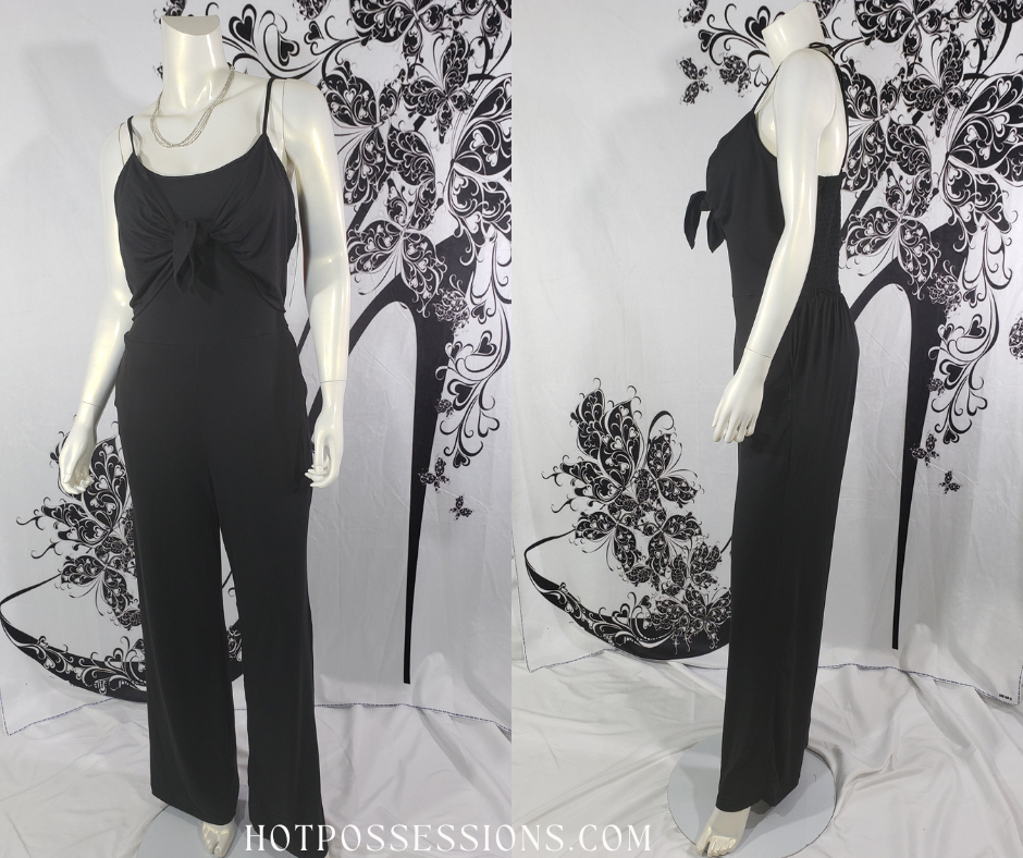 Women Tie Front Jumpsuit