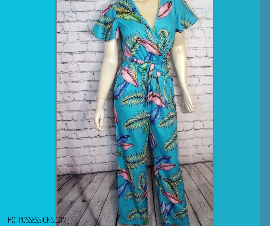 Women Jumpsuit - Floral Print