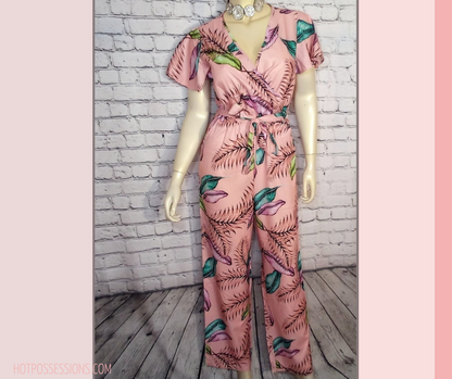 Women Jumpsuit - Floral Print