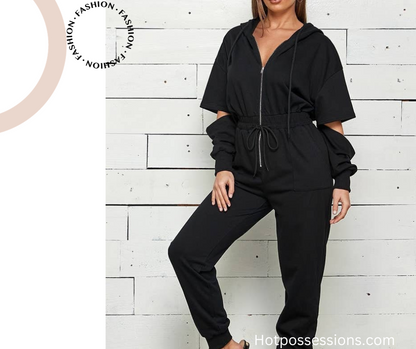 Women French Terry Jumpsuit by Shop Michella