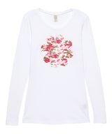 Girls & Junior Long Sleeve Top - Camo Pink Combo Flower