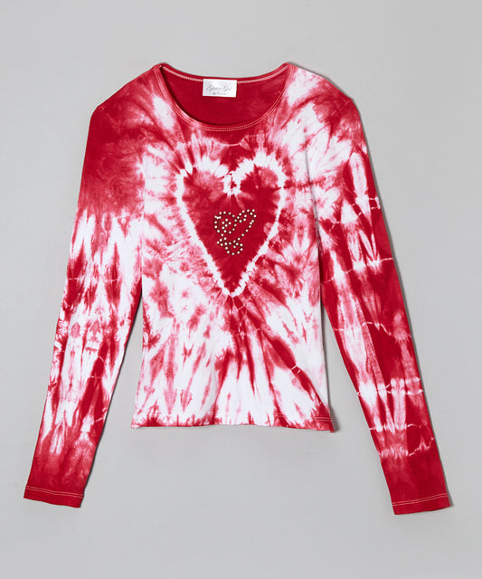 Junior & Girls Long Sleeve Top - Injected Heart