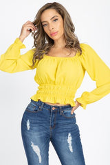Women Long Sleeve Cinched top