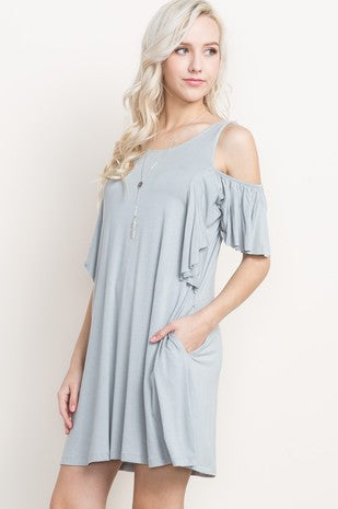 Women Bamboo Fabric Cold Shoulder Tunic