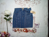 Junior Denim dangle rhinestone Skirt