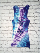 Girls Sleeveless Tank - hand painted Flowers By Glitter Girl