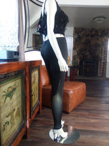 Women Leggings with Sheer Bottom detail