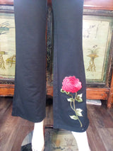 Women Drawstring Pant - Red Flower