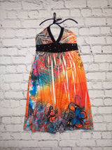 Girls Maxi Dress Butterfly Print
