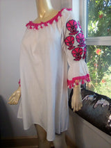 Women Embroidery and Tassels Dress