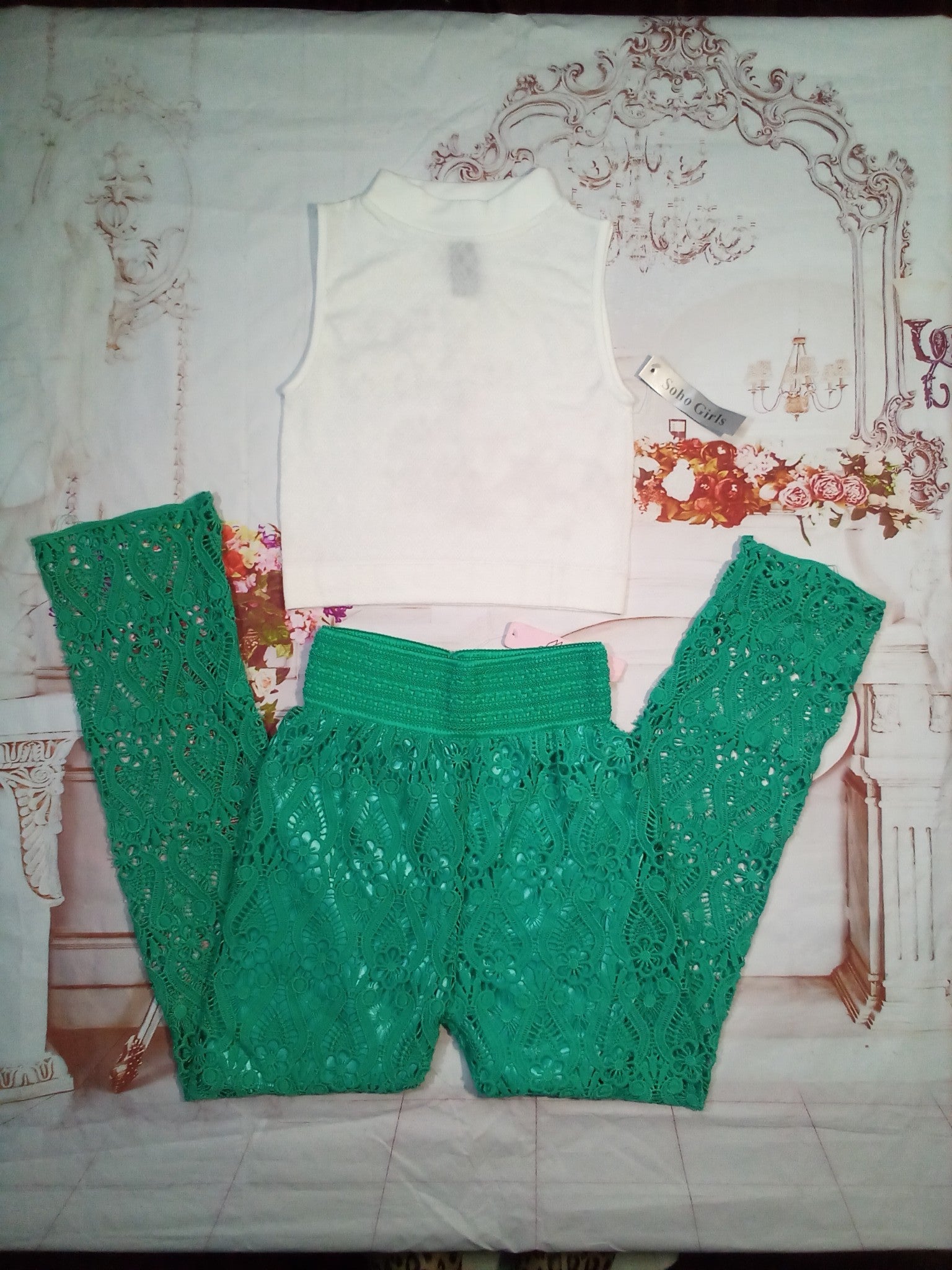 Junior Lace Pant and Knit Top