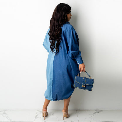 Women Chambray Two tone Dress