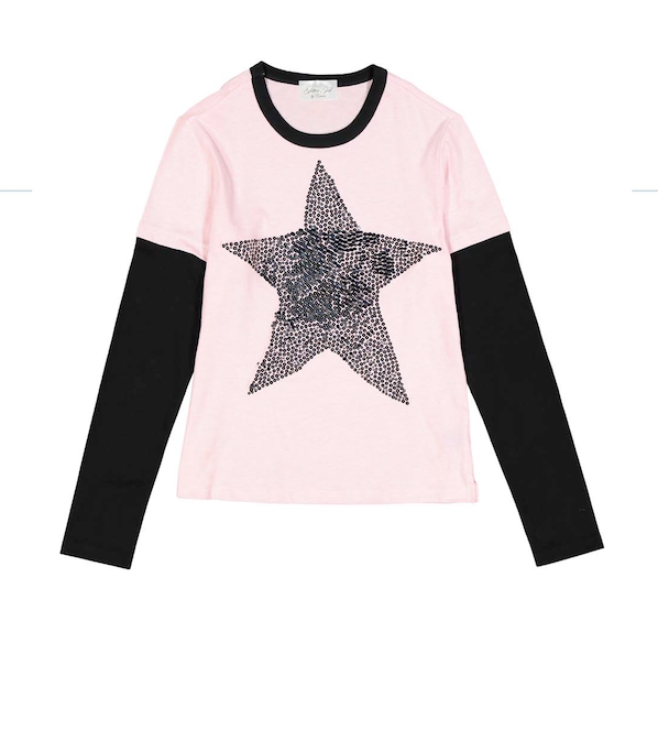 Girls Long Sleeve Top Sequin Star