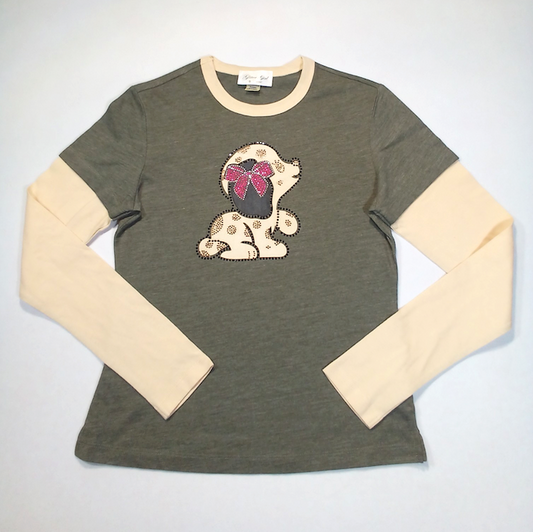 Girls Long Sleeve Top - Dog