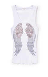 Girls & Junior Sleeveless Tank Top  Americana Wings By Glitter Girl