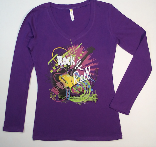 Girls Long Sleeve Top - Rock n Roll