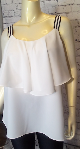 Women Sleeveless Flounce Top