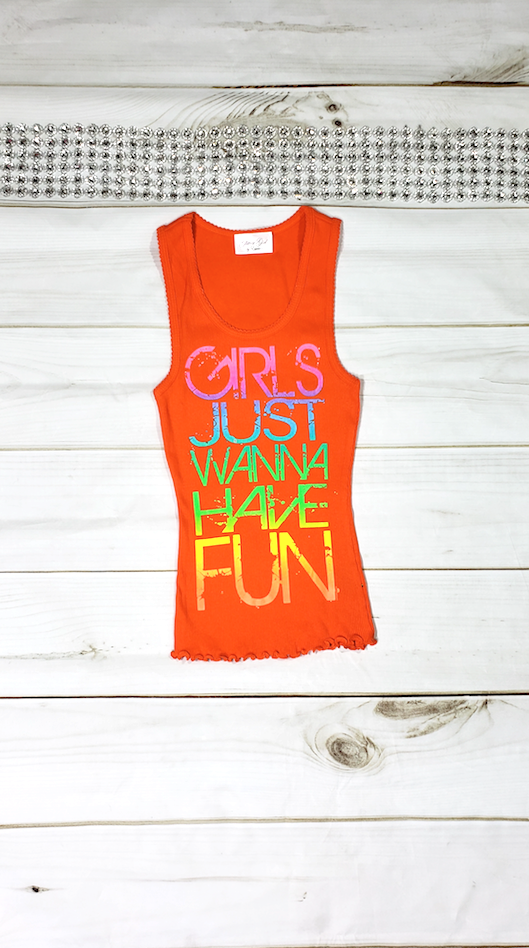 Girls Sleeveless Tank top - Girls just wanna have fun