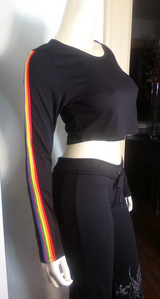 Junior Long Sleeve Rainbow T shirt