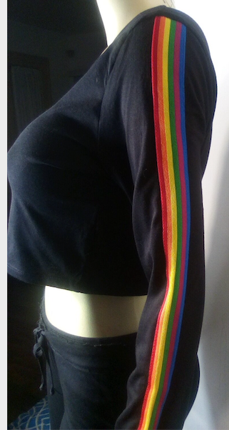 Junior Long Sleeve Rainbow T shirt