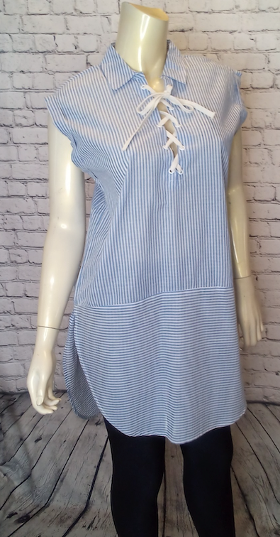 Women Cuff sleeve Top - Lace up