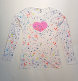 Girls Long Sleeve Top -Heart