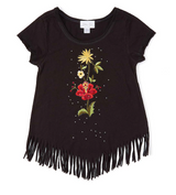 Girls Top Short Sleeve - Flower