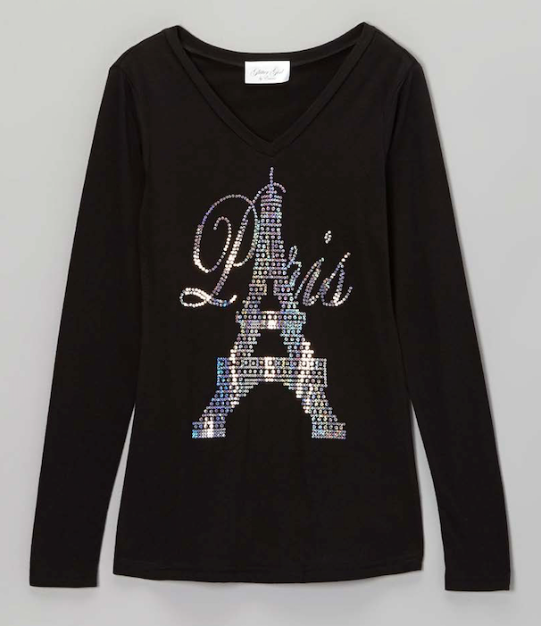 Girls Long Sleeve Top - Paris