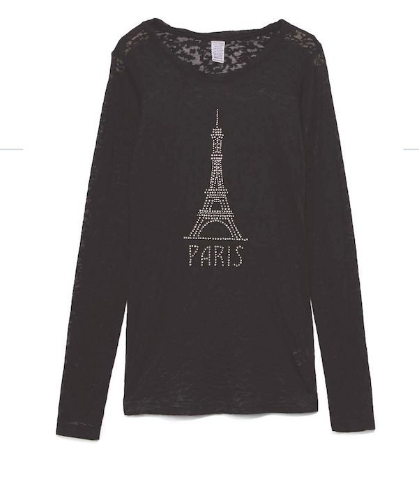 Girls Long Sleeve Top - Paris