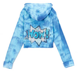 Girls & Junior Long Sleeve Zip Up Hoodie-"WOW" By Glitter Girl