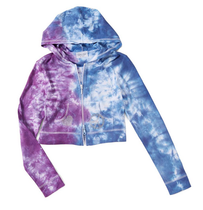 Girls & Junior Long Sleeve Zip Up Hoodie By Glitter Girl