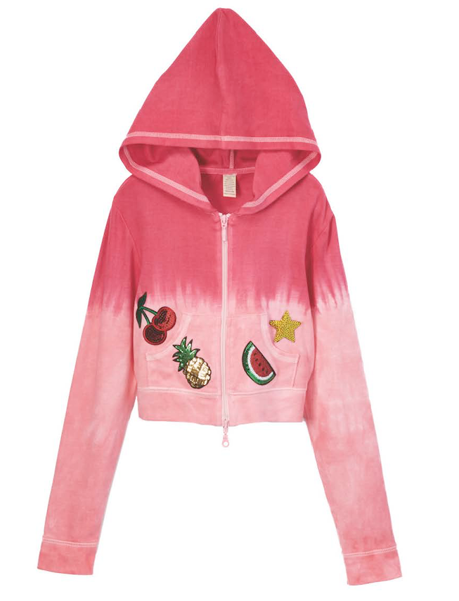 Girls & Junior Long Sleeve Zip Up Hoodie - Appliques