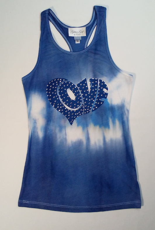 Girls Sleeveless Top - Love/Heart
