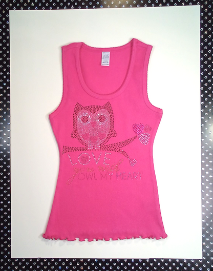 Girls Sleeveless Top - Owl