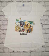 Girls Short Sleeve Top - Selfie Dogs