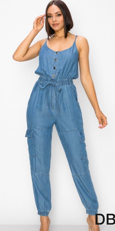 Women Jumpsuit-Chambray