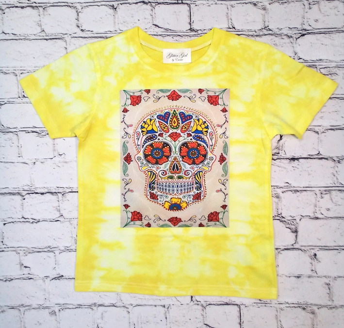 Girls & Juniors Short Sleeve T shirt - Sugar Skull By Glitter Girl