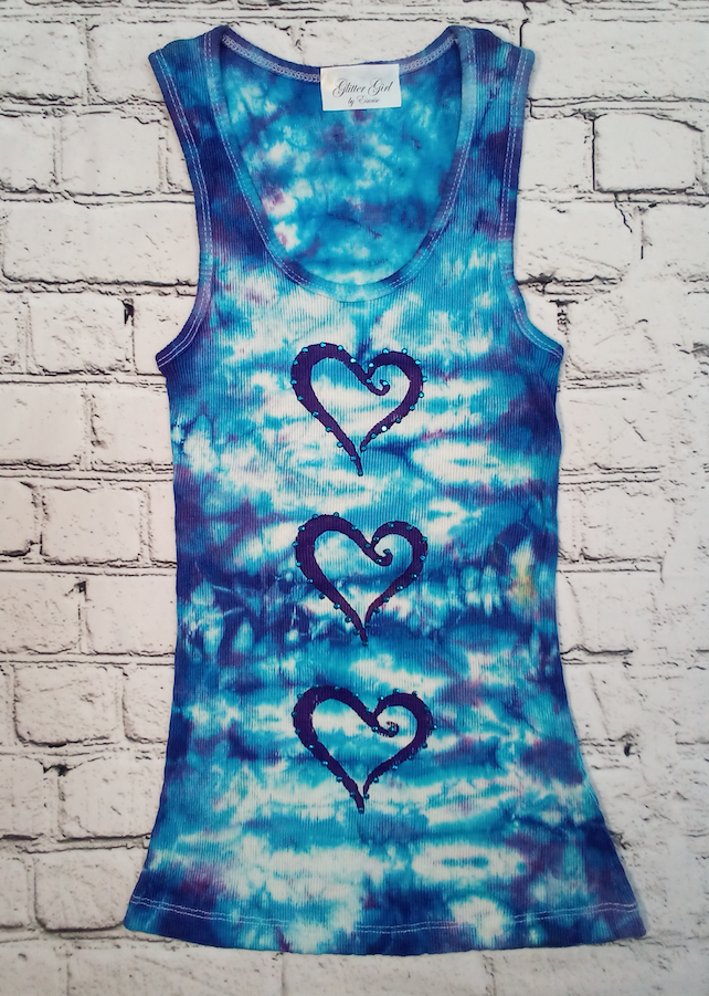 Girls Sleeveless Top - Painted Heart